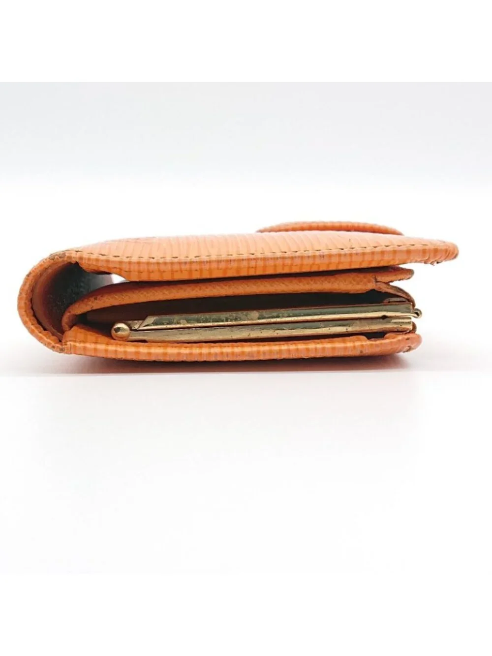 Louis Vuitton Portefeuille Viennois Folded Wallet Kiss Lock Epi Orange